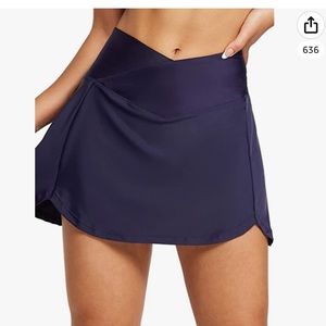 NWT BALEAF Swim Skirt Bottoms High Waisted Skorts Boxer Liner with Pocket 2XL